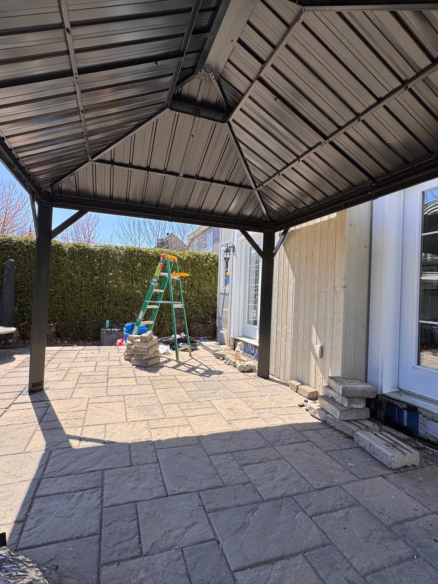 Reconstruction d'un patio en pierre